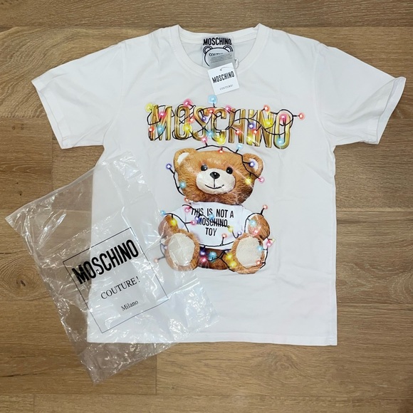 Moschino Tops - Moschino // Not a Moschino Toy Christmas Lights Bear Tee